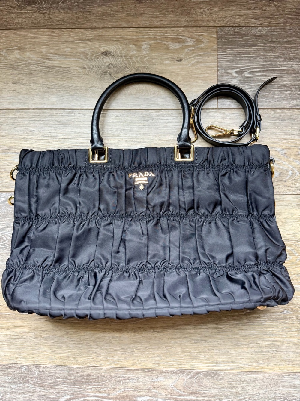 Prada Tessuto Gaufre Nylon 2-Way Tote Bag — FREE SHIPPING 🚚